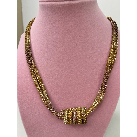 Necklace Rose Gold Rhinestones Elegant Jewelry  #566 - Picture 2 of 10